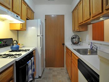 Fully equipped kitchen  at Westlake Apartments, Belleville, Michigan